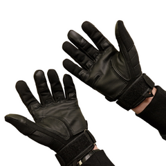 Перчатки тактические черные с закрытыми пальцами размер L, обхват ладони 20-22см, BC-8798