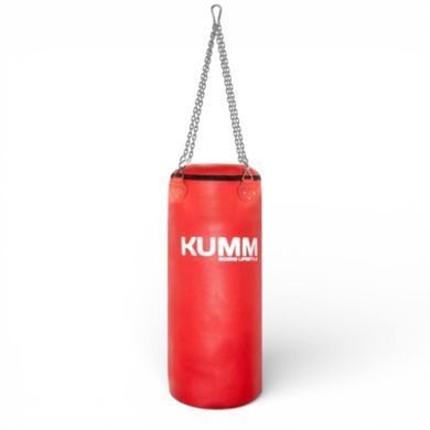 Боксерский мешок TitanFlex PVC 70&times;28 см, 16 кг, с цепями, красный