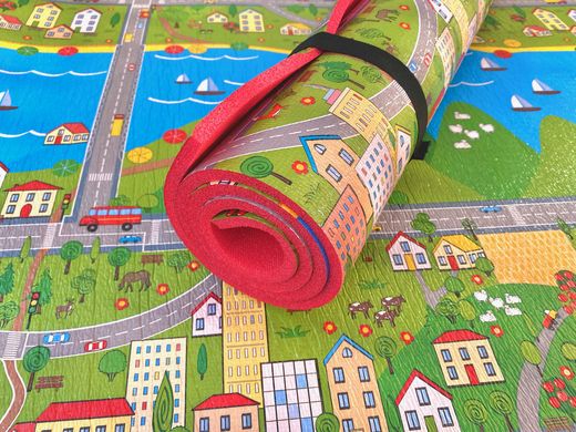 Дитячий килимок 1200×600×8 мм, «Паркове містечко», теплоізоляційний, розвивальний, ігровий килимок., NEWDAY