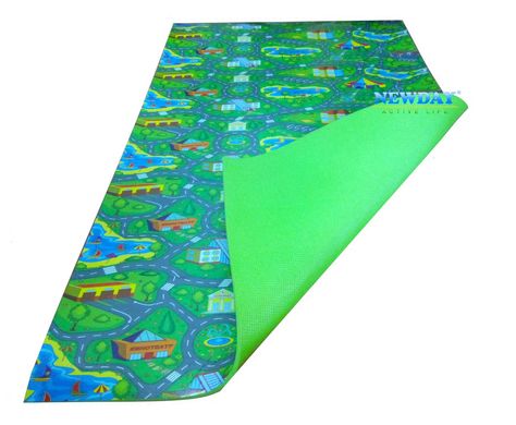 Дитячий килимок 1500×1100×8мм, «Містечко», теплоізоляційний, розвиваючий ігровий килимок., NEWDAY