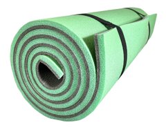 Килимок для йоги 1800×600×12мм, "Карпати" двошаровий, зелений, фіолетовий