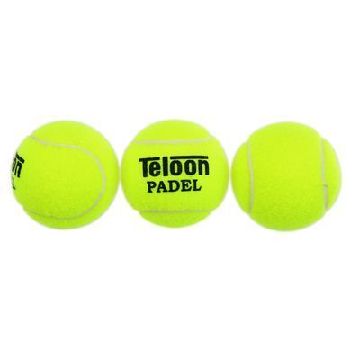 Мячи для падел тенниса, Teloon Padel, 3 шт, салатовые, TP-6063