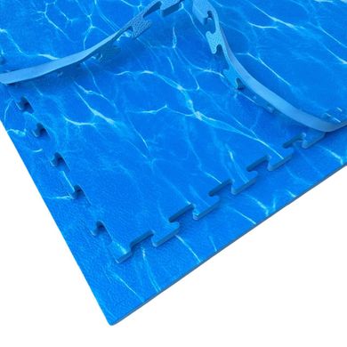 Мати татамі EVA ластівчин хвіст пазли 100х100х2см "Морська вода" покриття для дитячої ігрової зони, кімнати