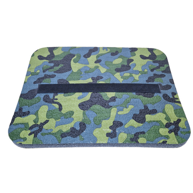 Каремат сидіння 400х300х16мм камуфляж дубок, тришаровий килимок піджопник з ремінцем армійський