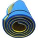 Двухслойный толстый каремат 16 мм походный для туризма 1800х600 мм, Синий/Желтый "Эверест"