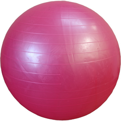 Фитбол розовый мяч для фитнеса гладкий глянцевый, диаметр 65 см, ABS - система антиразрыв