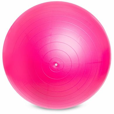 М'яч гімнастичний діаметр 65см, фітбол для фітнесу та вагітних, рожевий, ABS - система Anti-Burst, FI-1983