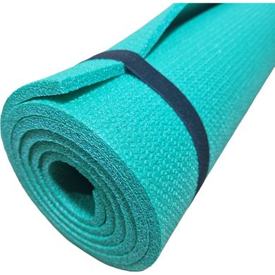 Каремат для йоги та фітнесу 1800×600×8мм, "Комфорт", одношаровий, Туреччина, бірюзовий колір