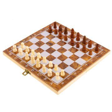 Шахматы, шашки, нарды 3 в 1 деревянные, игровой набор 39&times;39 см SP-Sport G39