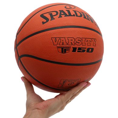 М'яч баскетбольний зал/вулиця № 5 "SPALDING" з підвищеною міцністю TF-150, VARSITY, оранжевий, 84421Y5, Spalding