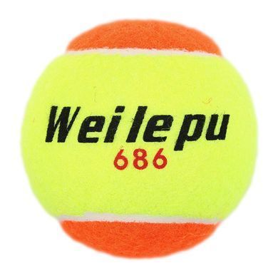 Мячи для большого тенниса 3 шт, салатово-оранжевые, "WEILEPU", PS-662