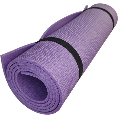 Детский коврик каремат для спорта и фитнеса 1500×500×5мм, Джуниор L, фиолетовый