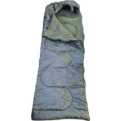 Теплый спальный мешок флисовый, оливково-зеленый армейский для военных, флис подкладка