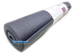 Профессиональный нескользящий коврик для йоги и фитнеса 1730х610х6мм прорезиненный серый