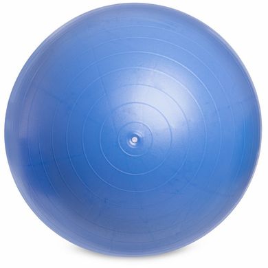 Мяч гимнастический диаметр 65см, фитбол для фитнеса и беременных, голубой, ABS - система Anti-Burst, FI-1983