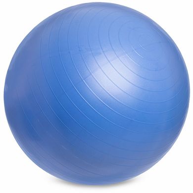 М'яч гімнастичний діаметр 65см, фітбол для фітнесу та вагітних, блакитний, ABS - система Anti-Burst, FI-1983