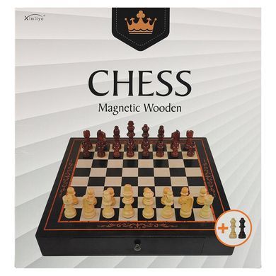 Магнитные деревянные шахматы со складной доской 30&times;30 см Xinliye W3302M