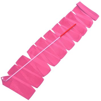 Стрічка з паличкою для художньої гімнастики 4 метри, карабін метал Рожевий