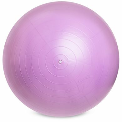 Мяч гимнастический диаметр 65см, фитбол для фитнеса и беременных, сиреневый, ABS - система Anti-Burst, FI-1983