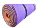 Коврик туристический двухслойный походный каремат 1800х600х10мм, фиолетовый/оранжевый