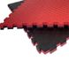 Мат татамі ластівчин хвіст 1000х1000х20мм EVA червоно-чорний