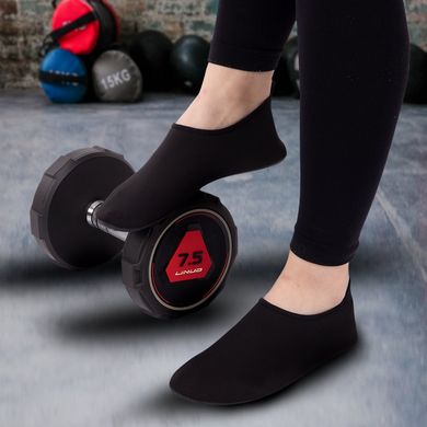 Обувь для йоги и спорта, размер S-35-36, стелька 22,5-23см, неопрен, 6962-BK, легкие тапочки для тренировки