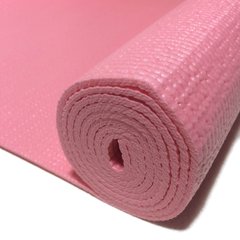 Коврик для йоги 1730х610х4мм нескользящий прорезиненный PVC Розовый