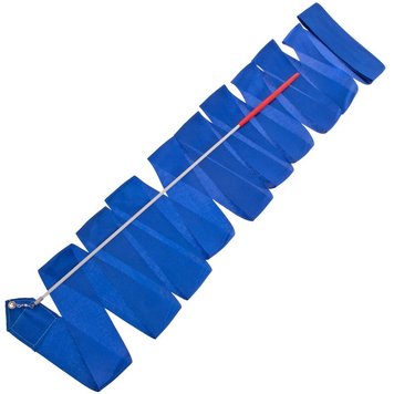 Стрічка з паличкою для художньої гімнастики 4 метри, карабін метал Синій
