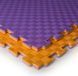 Мат татами EVA 100&times;100&times;2 см, фиолетово оранжевый