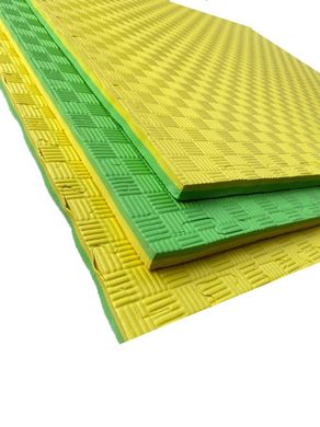 Покриття для дитячої кімнати 1000х1000х20мм мат татами ластівчин хвіст EVA жовто-зелений, NEWDAY