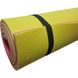 Каремат для йоги и фитнеса 1800×600×10мм, "Фитнес премиум", двухслойный, желтый/красный коврик, Турция