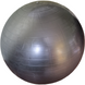 Фітбол сріблястий м'яч для фітнесу та вагітних гладкий глянсовий, діаметр 65 см, ABS - система антирозрив