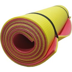 Каремат 1800х600х10мм, туристичний двошаровий похідний килимок, жовтий/червоний, Туреччина
