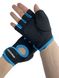 Перчатки для фитнеса размер XL, обхват ладони без большого пальца 25 - 27 см, черно - голубой