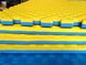 Мат татамі жовто-синій, ластівчин хвіст 1000х1000х20мм EVA спортивні мати даянги