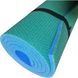 Коврик каремат для йоги и фитнеса 1800×600×10мм, "Фитнес премиум", двухслойный, зеленый/голубой, Турция