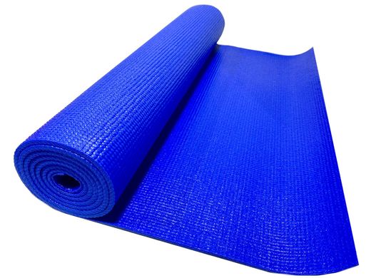 Професійний нековзний килимок для йоги та фітнесу 1730х610х6мм прогумований Синій, NEWDAY