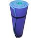 Коврик каремат для йоги и фитнеса 1800×600×10мм, "Фитнес премиум", двухслойный, фиолетовый/зеленый, Турция