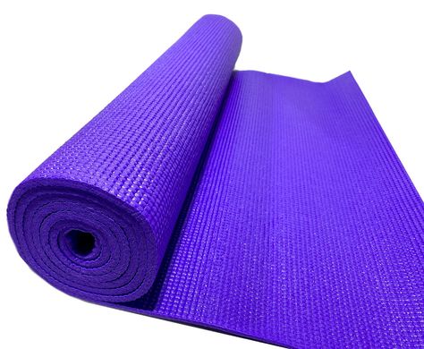 Профессиональный нескользящий коврик для йоги и фитнеса 1730х610х6мм прорезиненный Фиолетовый