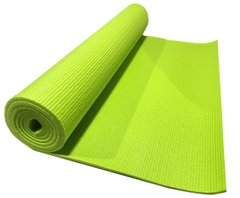 Професійний нековзний килимок для йоги та фітнесу 1730х610х6мм прогумований Салатовий, NEWDAY