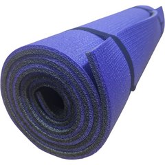 Килимок каремат для йоги та фітнесу 1800×600×10мм, "Фітнес преміум", двошаровий, фіолетовий/чорний, Туреччина