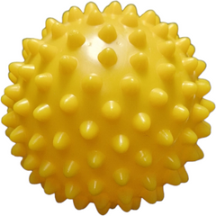 Мяч массажный желтый, диаметр 70 мм, игольчатый тактильный мячик, для детей и взрослых BS-8856