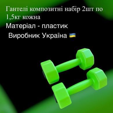 Фитнес набор для спорта 3 в 1, NEWDAY Active Pack, коврик для йоги, гантели по 1,5 кг, утяжелители по 1 кг