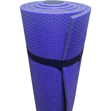Коврик каремат для йоги и фитнеса 1800×600×10мм, "Фитнес премиум", двухслойный, фиолетовый/черный, Турция