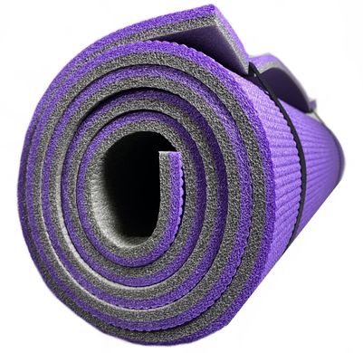 Килимок для йоги 1800×600×10мм, "Фітнес преміум", двошаровий