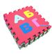 Детский развивающий коврик-пазл "Алфавит и математика" 30х30см, 12 элементов