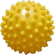 Мяч массажный желтый, диаметр 70 мм, игольчатый тактильный мячик, для детей и взрослых BS-8856