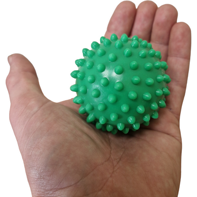 Мяч массажный зеленый, диаметр 70 мм, игольчатый тактильный мячик, для детей и взрослых BS-8856