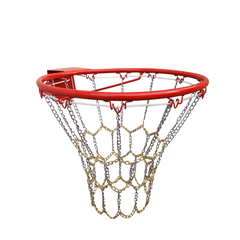 Баскетбольное кольцо с металлической сеткой, диаметр кольца 45см, труба 16мм