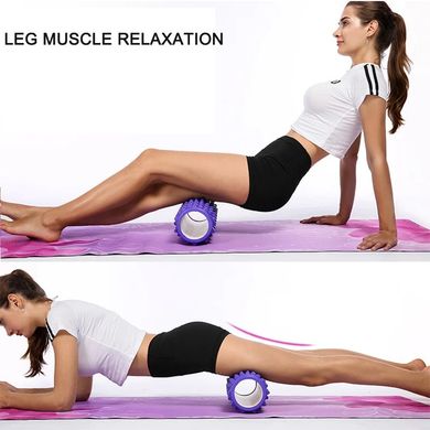 Валик для спины, фитнеса, йоги и пилатеса, роллер массажный 45 см, для мышц всего тела